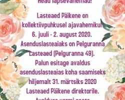 Lasteaed Päikene kollektiivpuhkus